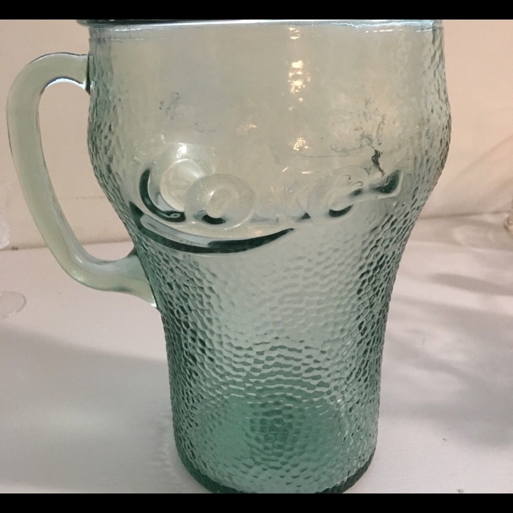 Vintage Glass Coke Pitcher